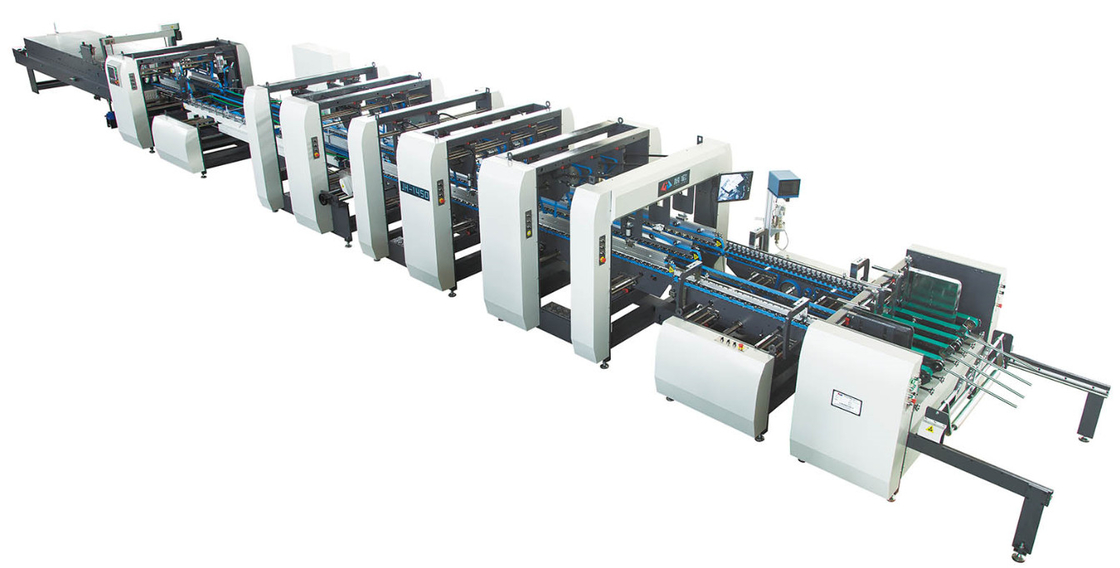 300-800gsm 5 つの層の波形のカートンのホールダーの Gluer 自動フォルダーの接着機械