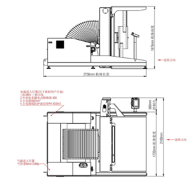 1650*1200mm パイル ターナー機械 60KPA のペーパー回転および仕上げ